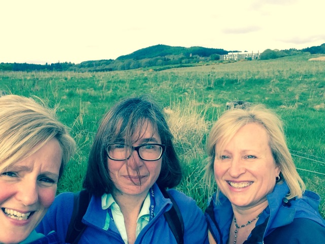 Staff from SNH's head office in Inverness tramp over the hills to get to work.